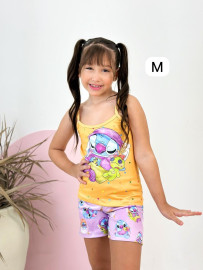 Pijama do Stitch Infantil Feminino - Baby Doll